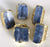 Blue Kyanite Adjustable Stone Rings, Hammered Gold