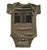 Boombox Baby Onesie, Vintage Radio Creeper. Black on olive green, by Well Done Goods