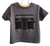 Boombox Silkscreen Print Toddler T-Shirt, Charcoal Grey. Well Done Goods