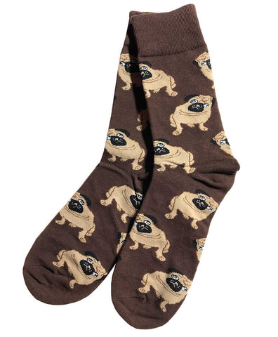 Brown Pug Socks, Cute Doggo Socks! Well Done Goods