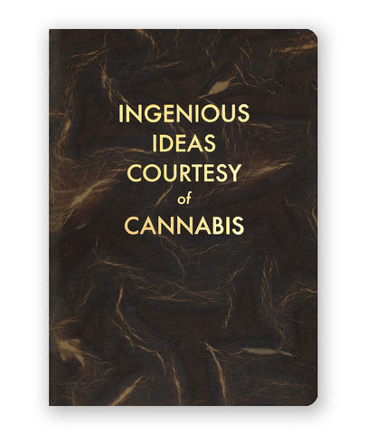 Ingenious Ideas Courtesy of Cannabis Journal. Gold foil stamped Journal, by The Mincing Mockingbird