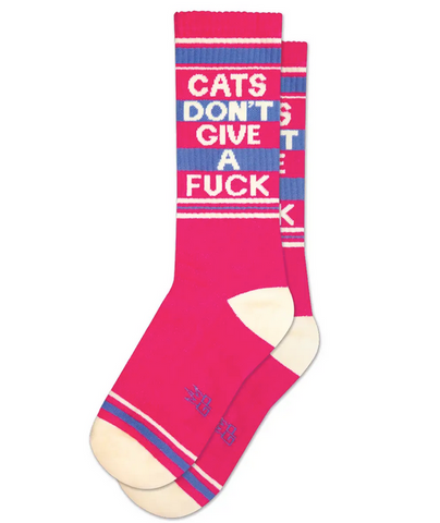 Cat's Don't Give A Fuck Socks, by Gumball Poodle. Made in USA!
