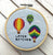 Hot Air, Counted Cross Stitch DIY KIT, Intermediate. By Spot Colors