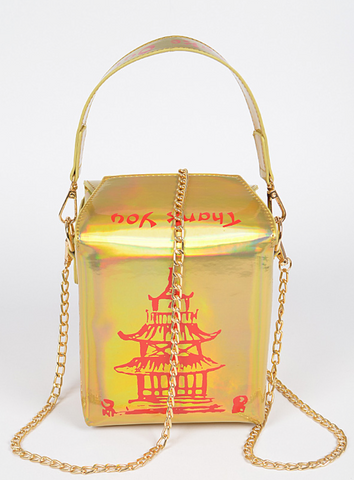 USTYLE Chinese Takeout Box Bag Take Away Crossbody Fun Purse Totes