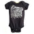 Circuit Board Print Baby Onesie, silver on black. Well Done Goods