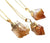 Orange Citrine Point Pendant Necklace, Gold Plated Necklace, by Well Done Goods