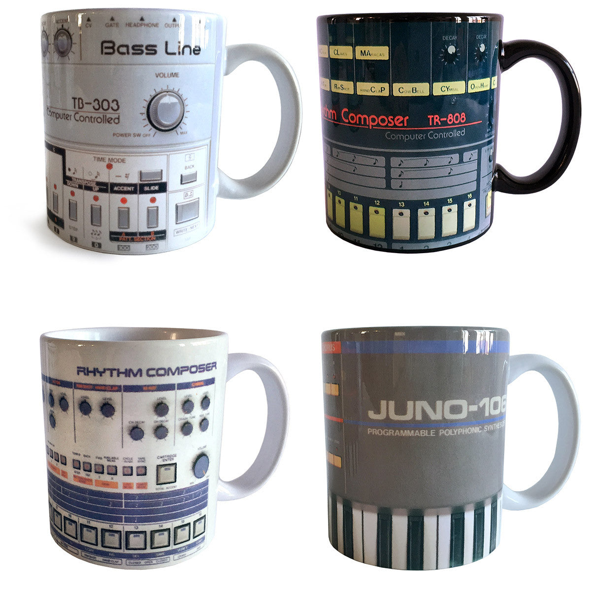 Classic Vintage Synth & Drum Machine Mugs, Set of 4 Coffee Cups – Well Done  Goods, by Cyberoptix