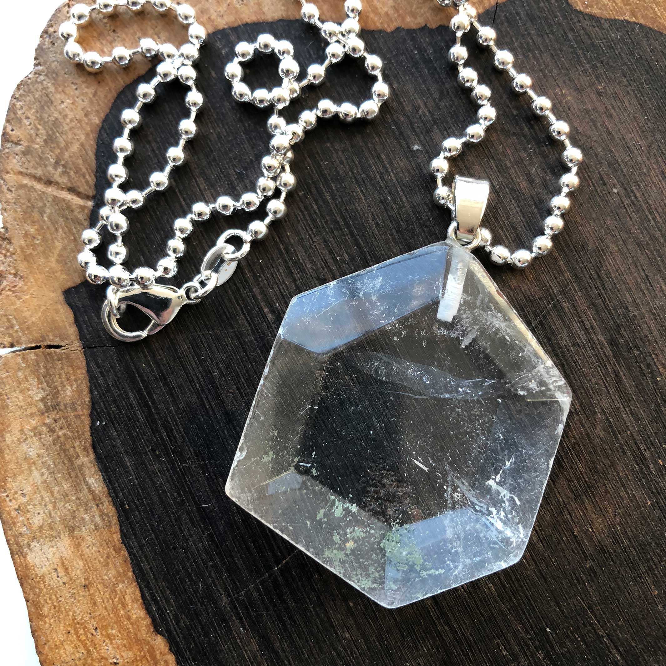 Natural Clear Quartz Crystal Rectangular Pendant Energy Mineral Decorative  Pendant DIY Handmade Necklace Jewelry Accessories - AliExpress