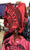 Manhole Cover Women's Pullover Wide Neck Sweatshirt, Detroit Tire Print. Burnout Coral