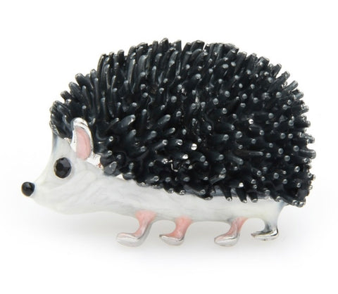 Cute Spiky Hedgehog Lapel Pin, Enamel Brooch