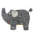 Dark Grey Elephant Wool Felt Zipper Pouch - Fair Trade Craft from Nepal