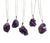 Deep Purple Amethyst Crystal Pendant Necklace, silver chain, Well Done Goods by Cyberoptix