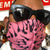 Pink Demon Sperm Mask, Adjustable Cloth Face Cover. 