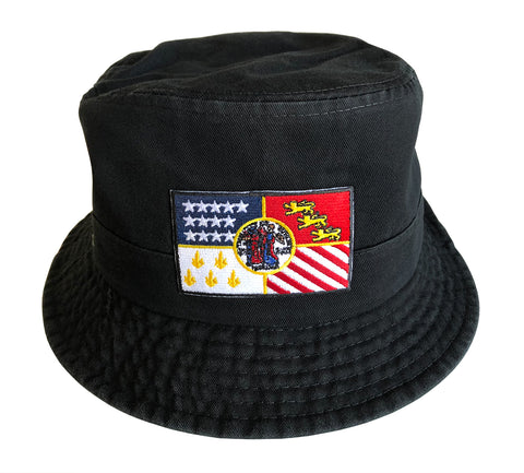 Detroit City Flag Black Bucket Hat, Well Done Goods
