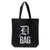 D Bag Tote Bag, Detroit Old English D. Silver on black, Well Done Goods