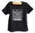 Detroit Map Toddler T-Shirt, 1831 Vintage City Map. Black. Well Done Goods