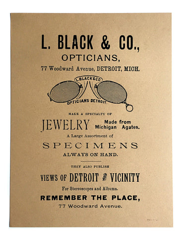 Detroit Optician Screen Printed Poster, Vintage Advertisement, Well Done Goods by Cyberoptix