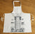 Detroit Train Station Blueprint Navy on White Cotton Chef Apron, Well Done Goods