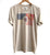Detroit City Flag Vintage Style T-Shirt, Tan. Well Done Goods