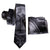 Vintage Detroit City Flag Necktie, Black on Dark Silver Tie, Well Done Goods
