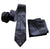 Vintage Detroit City Flag Necktie, Black on Gunmetal Grey Tie, Well Done Goods