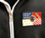 Detroit City Flag Patch Zip Hoodie, Unisex Hooded Sweatshirt, Black.  Well Done Goods