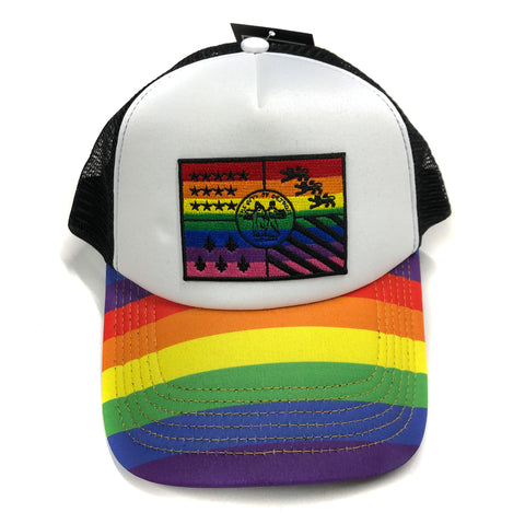 Detroit Pride Flag Rainbow Trucker Hat