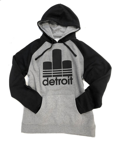 Detroit Renaissance Trefoil Pullover Hoodie, Grey Heather/Black