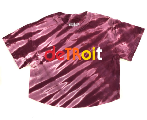 Detroit Rhythm Composer Fuchsia Tie Dye Cropped T-Shirt, Limited Edition