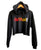 Detroit Rhythm Composer Black Cropped Pullover Hoodie, Well Done Goods
