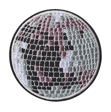 Disco Ball Iron-on Embroidered Patch, Well Done Goods