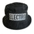 Electro Black Bucket Hat, Reflective Embroidered Patch, Well Done Goods