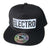 Electro Snapback Cap, Reflective Embroidered Patch