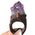 Amethyst Crystal Cluster Ring, Large Electroformed Copper Band, by Bethany Shorb