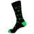 Space Invaders Gaming Console Socks. Black & Green Men's Fancy Socks, by Parquet