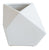 Small White Geometric Triangle Vase, Well Done Goods