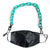 Giant Acrylic Chunky Link Mask Chain, Marbled Turquoise