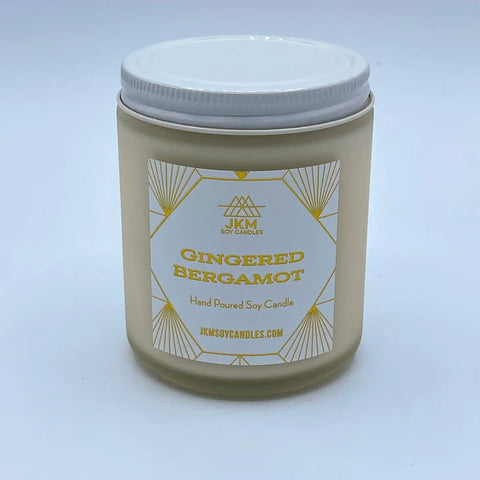 Gingered Bergamot Candle: JKM Soy Candles - Large 9oz Size