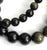 Golden Sheen Obsidian Stone Bead Mala Bracelet