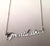 silver Great Lakes Script Nameplate Necklace, by Well Done Goods