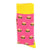 Cheeseburger Socks. Men's Fancy Pink Hamburger Socks