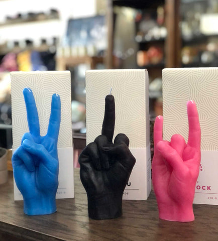 Middle Finger Hand Gesture Candle: Life Size. by Candlehand – Well Done  Goods, by Cyberoptix