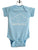 Happy Little Cloud White on Light Blue Baby Onesie, Well Done Goods