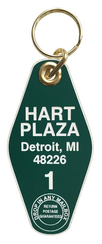 Hart Plaza, Room 1 Motel Style Keychain, Well Done Goods