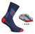 911 RSR Socks. Blue & Red Seamless Knit Men's Socks, by Heel Tread