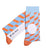 GT40 Socks. Blue & Orange Seamless Knit Men's Socks, by Heel Tread