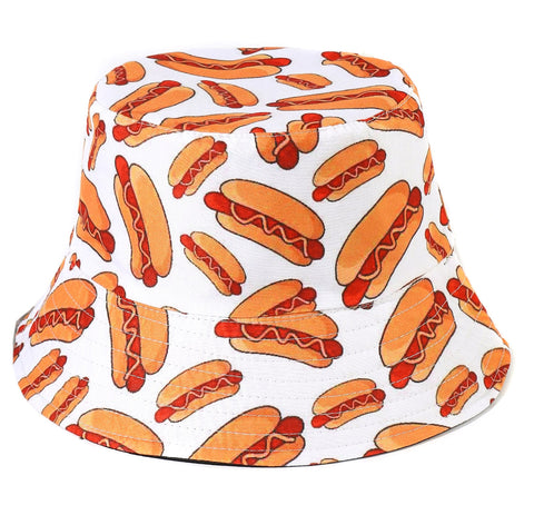 Hot Dog Bucket Hat, all over print