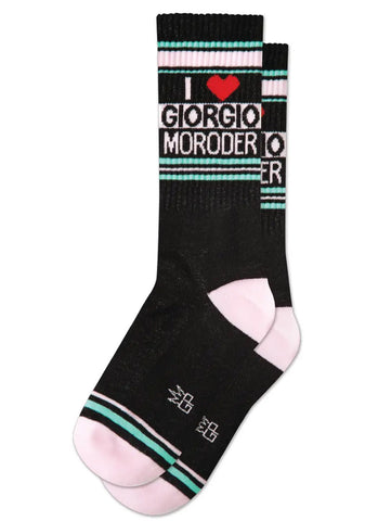 I ❤️ GIORGIO MORODER Gym Socks. By Gumball Poodle, Made in USA!