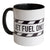 Jet Fuel Warning Label Print Mug, Sublimated Coffee Cup, Well Done Goods