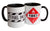 Jet Fuel Warning Label Print Mug, Flammable Liquid Hazard Coffee Cup, Well Done Goods